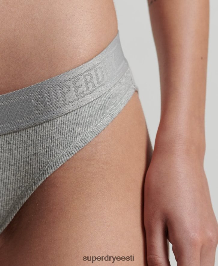 Superdry naised orgaanilisest puuvillast soonikkoes bikiinipüksid B2LT44342 Riietus hall