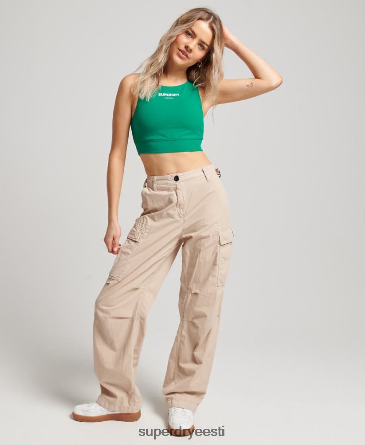 Superdry naised orgaanilisest puuvillast spordirinnahoidja B2LT44194 Riietus roheline