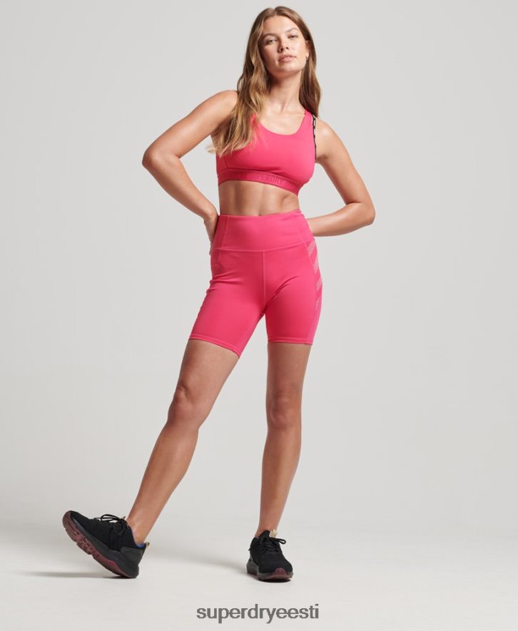 Superdry naised rongi kaubamärgiga elastne rinnahoidja B2LT44182 Riietus roosa