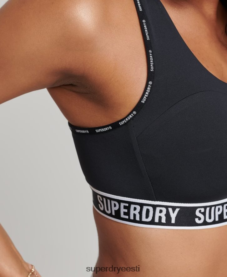 Superdry naised rongi kaubamärgiga elastne rinnahoidja B2LT46325 Riietus must