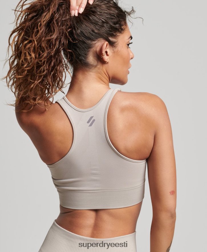 Superdry naised südamikuta õmblusteta kesklöögi rinnahoidja B2LT44174 Riietus beež