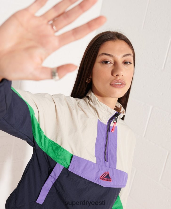 Superdry naised Colorblock rööbastee pealisjope B2LT45592 Riietus merevägi