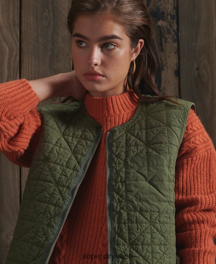 Superdry naised Piiratud väljalaskega kuivvoodriga vest B2LT45518 Riietus khaki