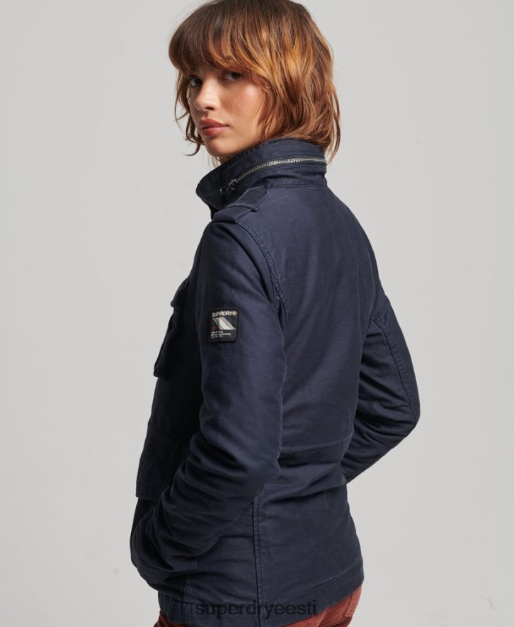 Superdry naised algaja borgi voodriga sõjaväejope B2LT45667 Riietus sinine