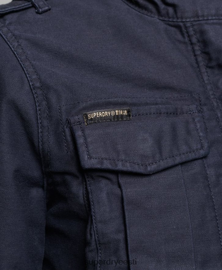 Superdry naised algaja borgi voodriga sõjaväejope B2LT45667 Riietus sinine