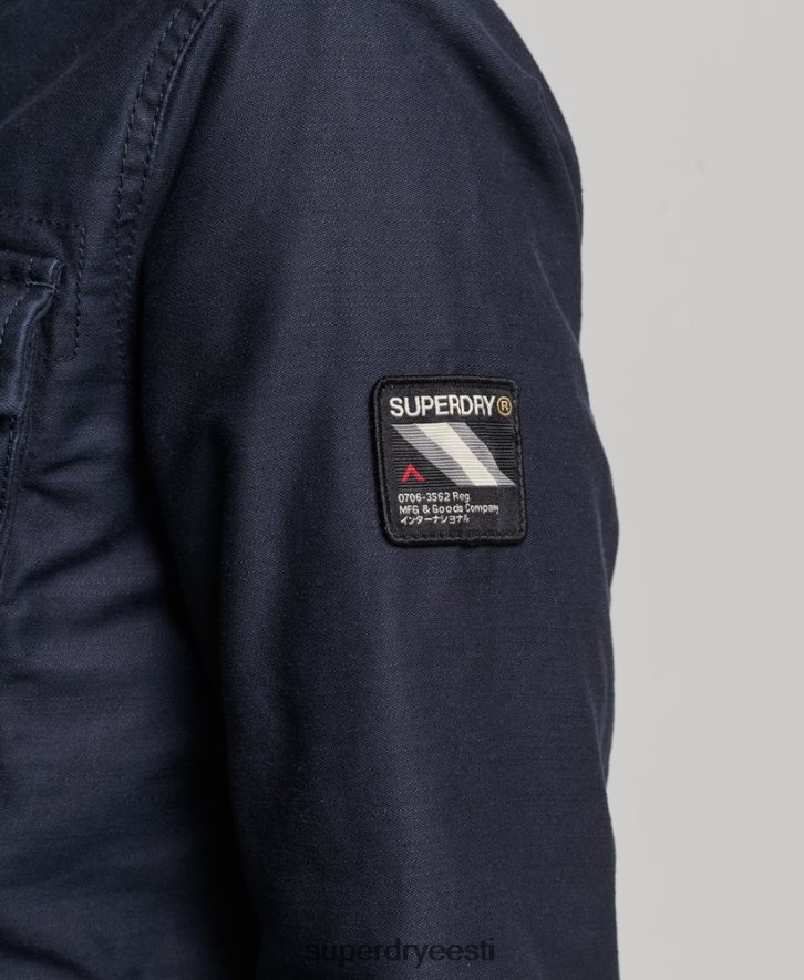 Superdry naised algaja borgi voodriga sõjaväejope B2LT45667 Riietus sinine