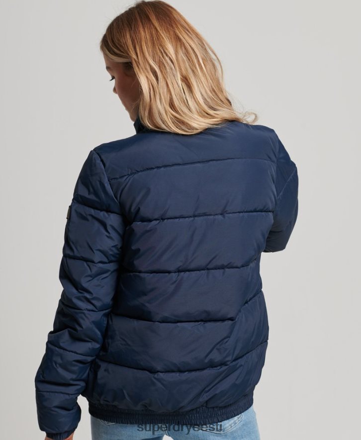 Superdry naised allikas retro puffer jope B2LT45439 Riietus merevägi