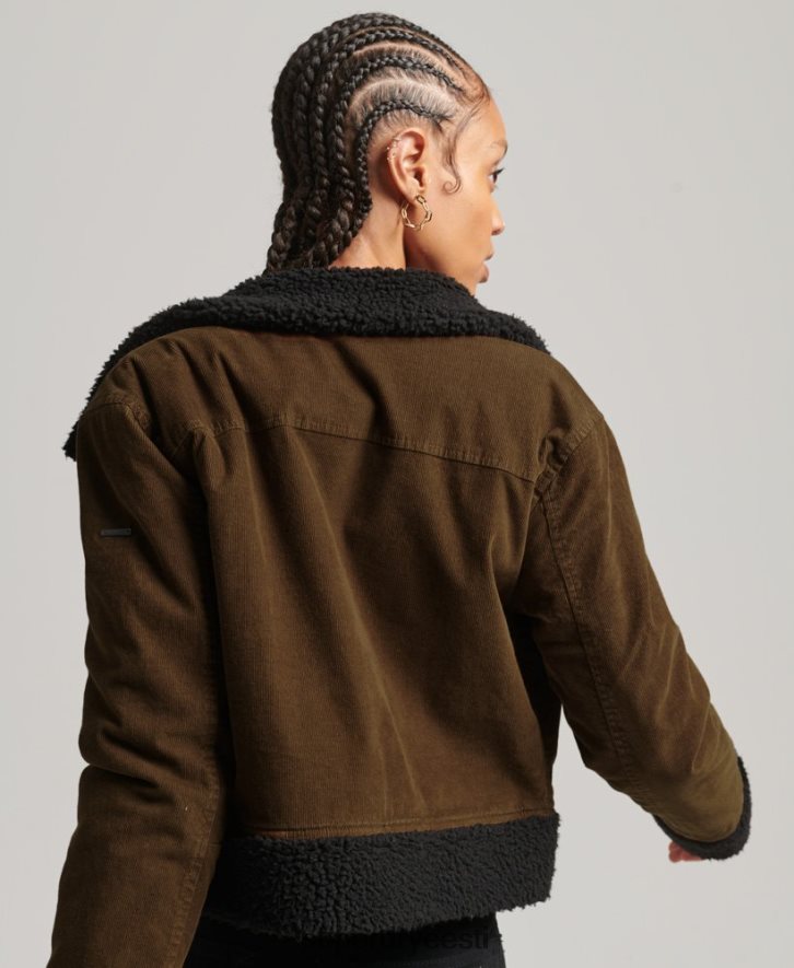 Superdry naised borg voodriga indie jakk B2LT45438 Riietus pruun