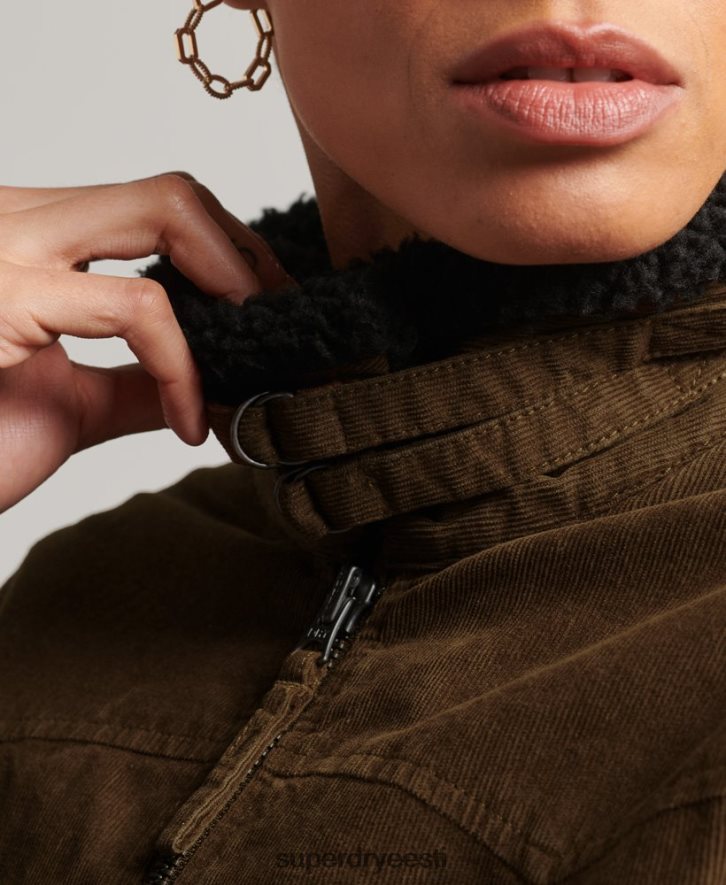 Superdry naised borg voodriga indie jakk B2LT45438 Riietus pruun