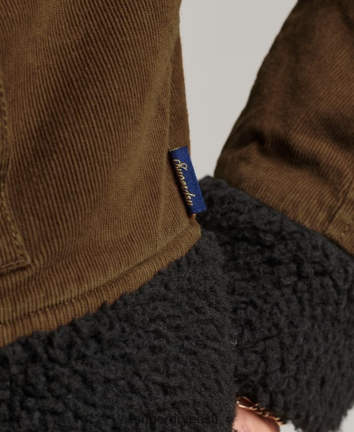 Superdry naised borg voodriga indie jakk B2LT45438 Riietus pruun