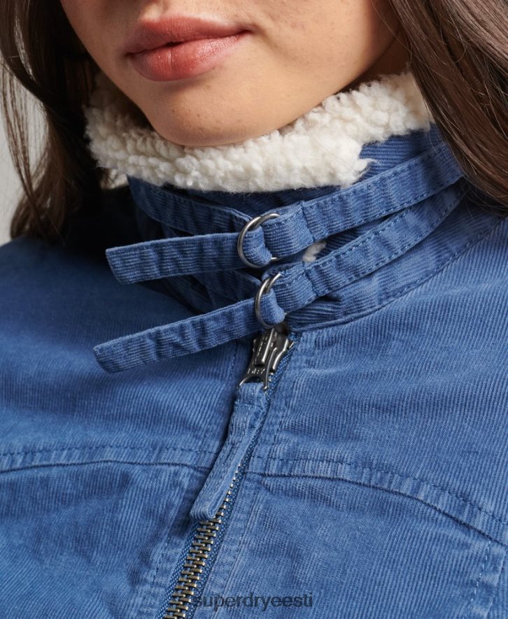 Superdry naised borg voodriga indie jakk B2LT45557 Riietus sinine