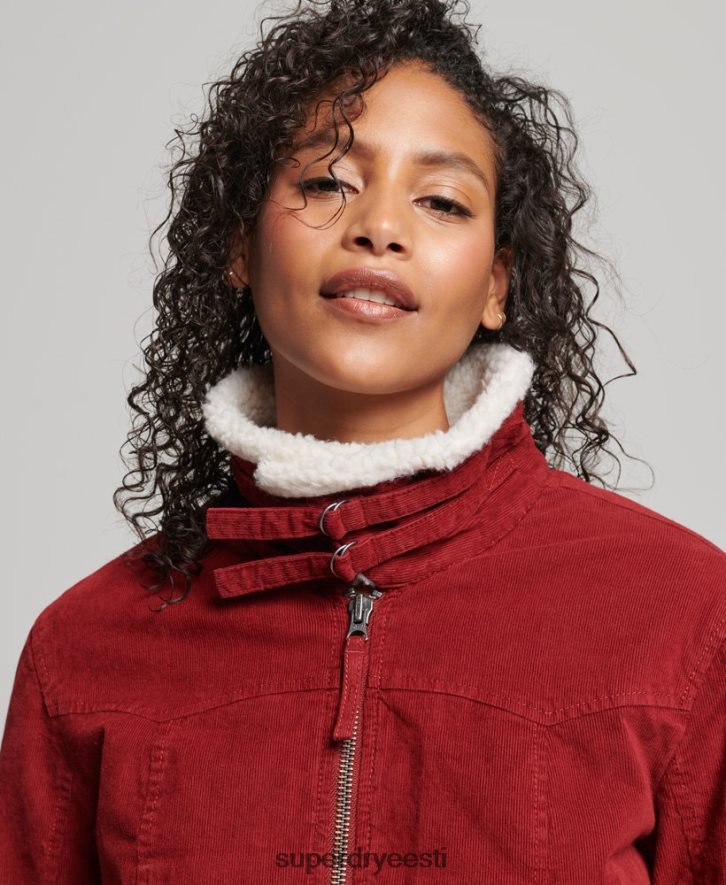 Superdry naised borg voodriga indie jakk B2LT45572 Riietus punane