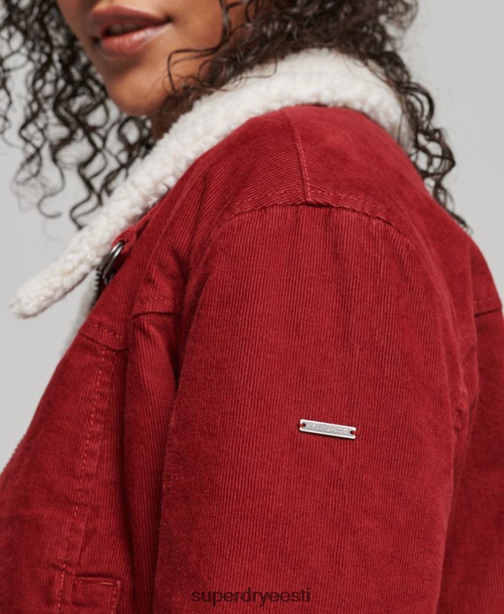 Superdry naised borg voodriga indie jakk B2LT45572 Riietus punane