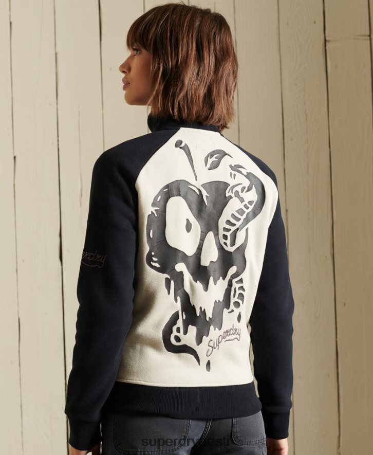 Superdry naised crossing lines jersey bomber jope B2LT45825 Riietus helehall