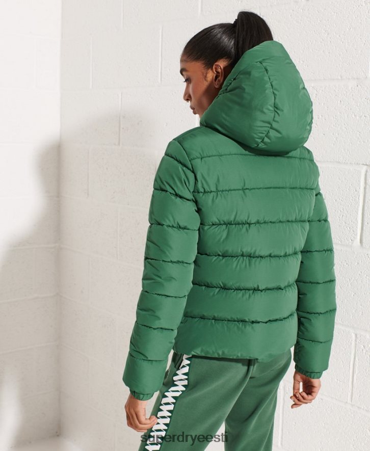 Superdry naised kapuutsiga spirituaalne spordipuhvis jope B2LT43801 Riietus roheline