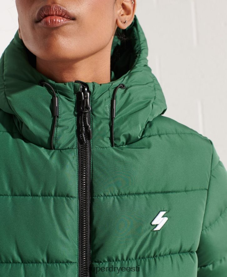 Superdry naised kapuutsiga spirituaalne spordipuhvis jope B2LT43801 Riietus roheline