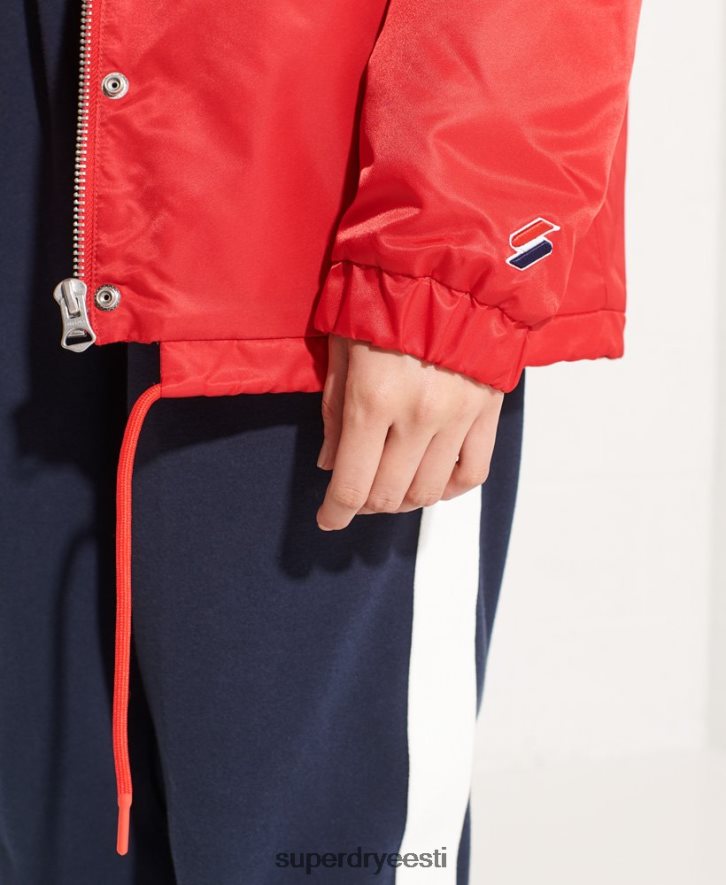 Superdry naised klõpsuga treeneri jope B2LT45733 Riietus punane