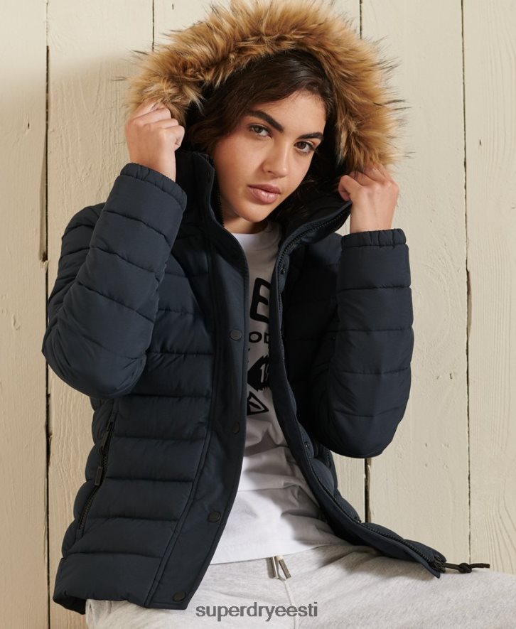 Superdry naised klassikaline kunstkarusnahast fuji jope B2LT43818 Riietus merevägi