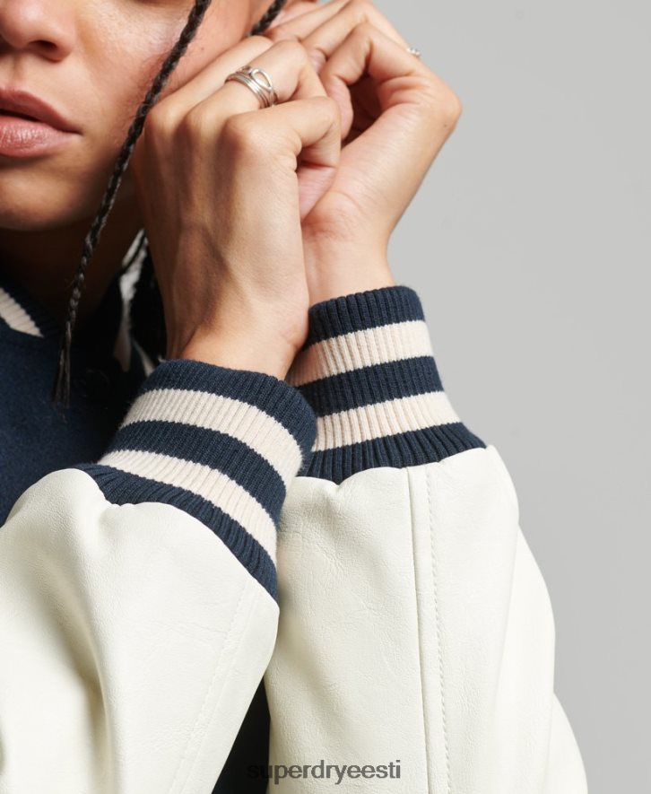 Superdry naised kolledži ülikooli bomber jope B2LT43784 Riietus merevägi