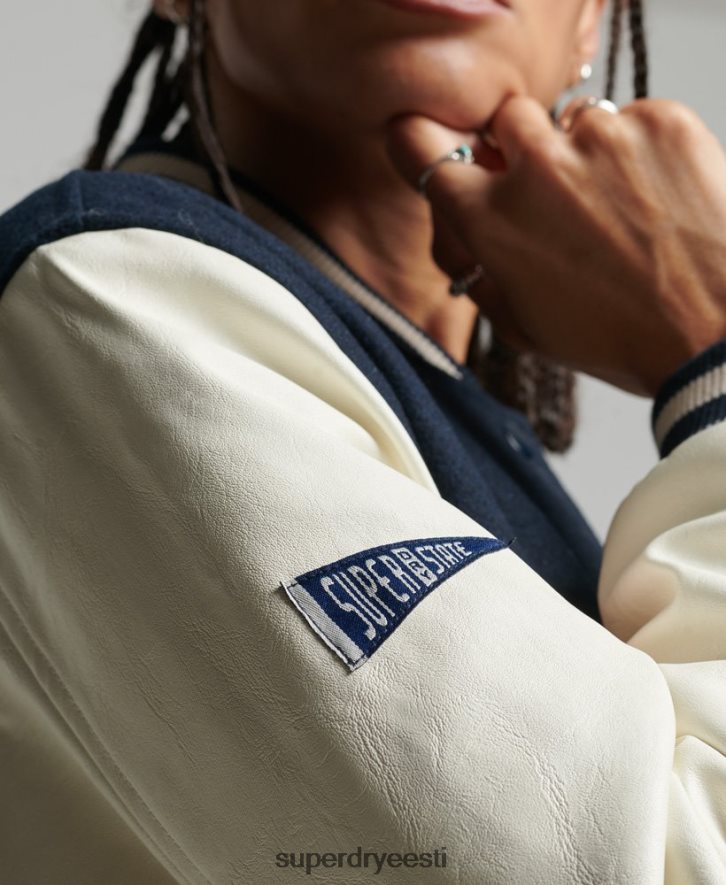 Superdry naised kolledži ülikooli bomber jope B2LT43784 Riietus merevägi