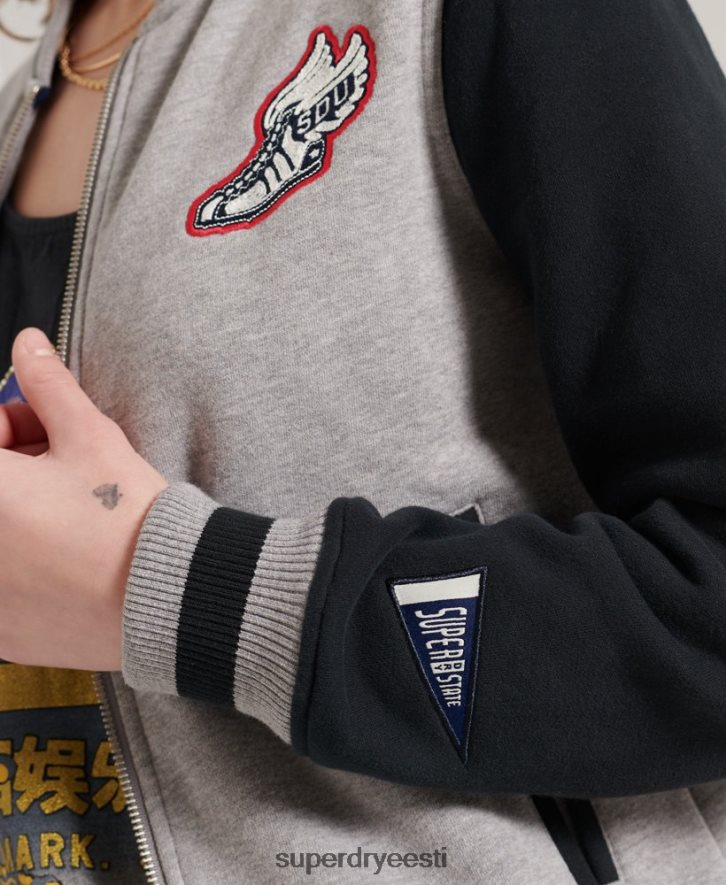 Superdry naised kollegiaalse stsenaariumiga pesapallipommitaja jope B2LT46006 Riietus merevägi