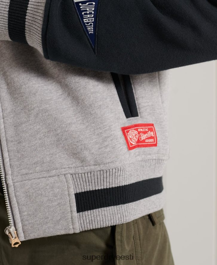 Superdry naised kollegiaalse stsenaariumiga pesapallipommitaja jope B2LT46006 Riietus merevägi