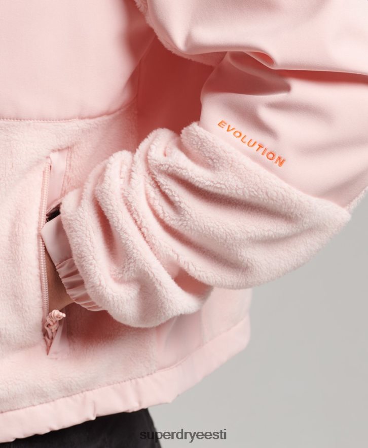 Superdry naised koodiga hübriid trekker jope B2LT43617 Riietus roosa