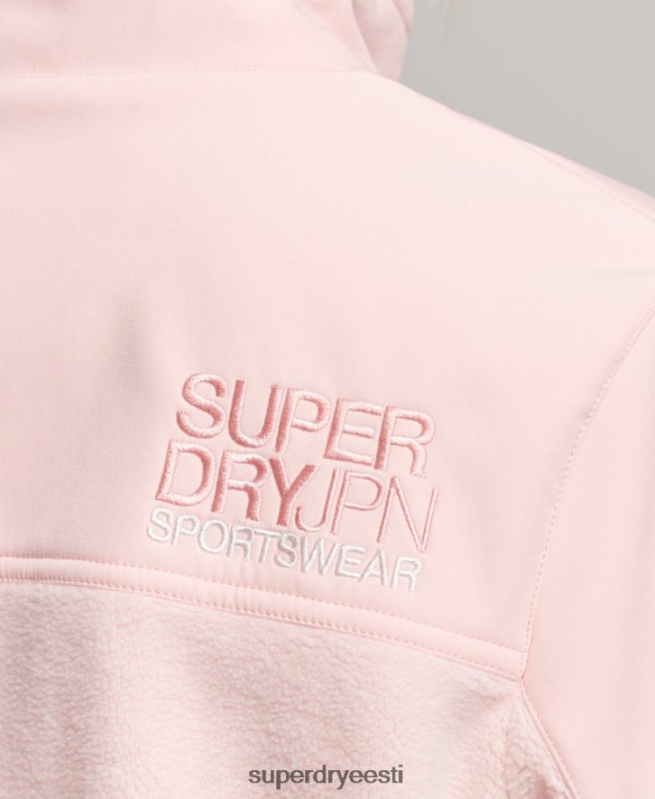 Superdry naised koodiga hübriid trekker jope B2LT43617 Riietus roosa