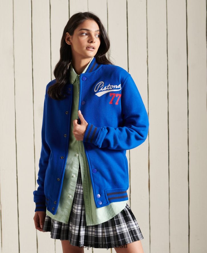 Superdry naised ülisuur kolledži kampsunist bomber jope B2LT45895 Riietus sinine