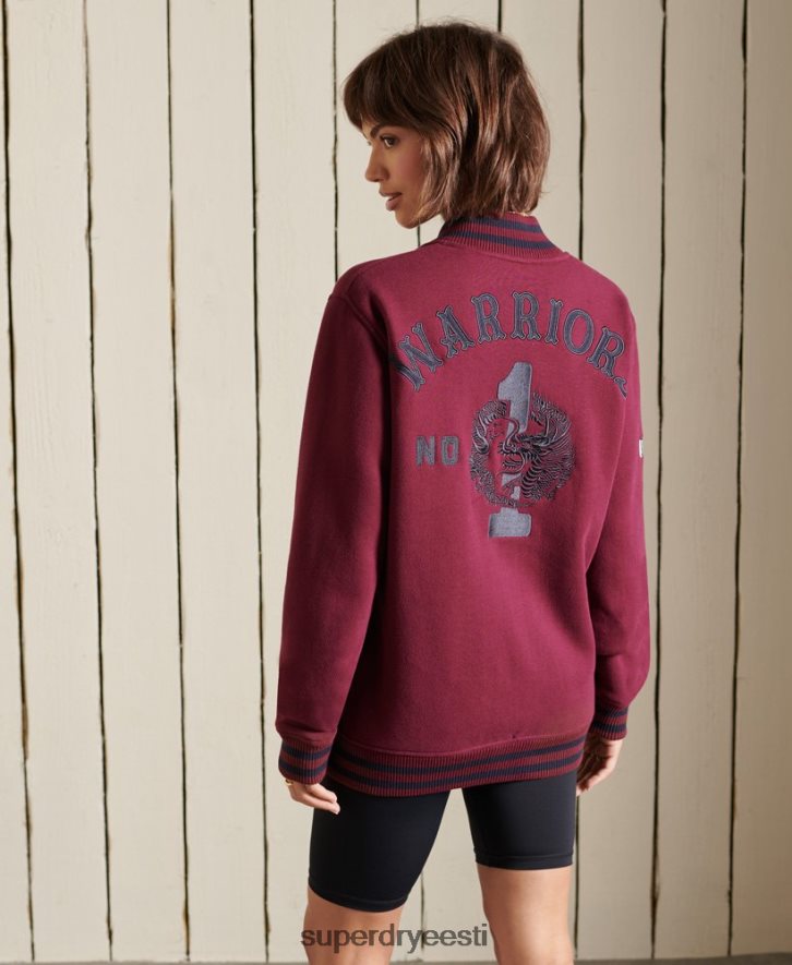 Superdry naised ülisuur kolledži kampsunist bomber jope B2LT45922 Riietus lilla