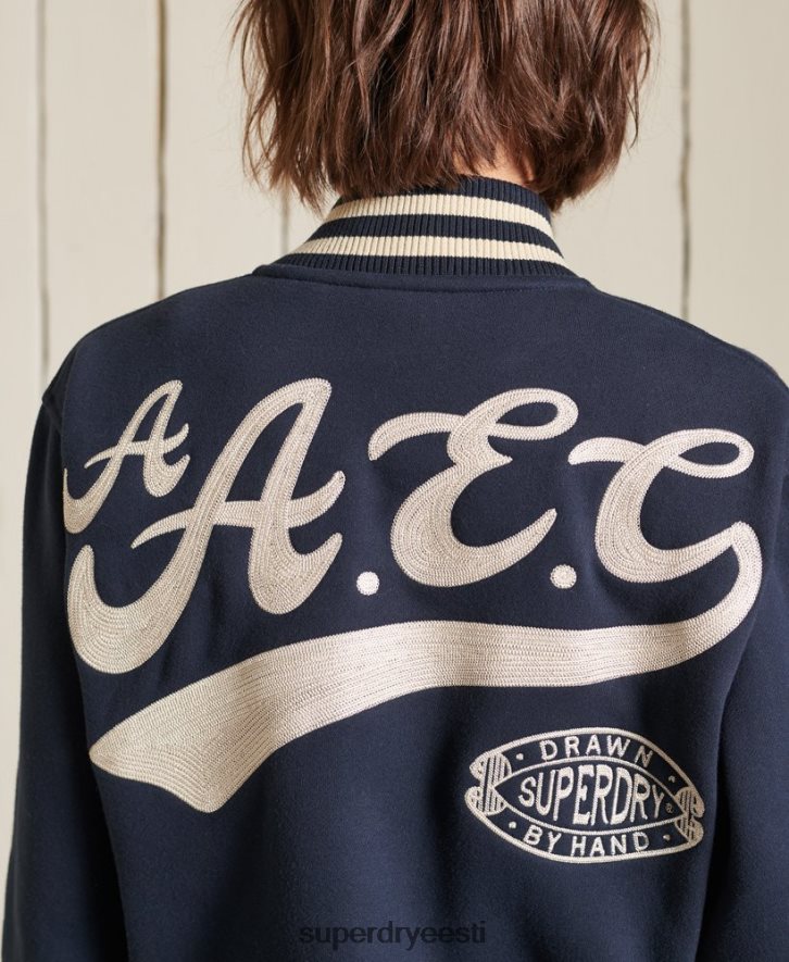 Superdry naised ülisuur kolledži kampsunist bomber jope B2LT46026 Riietus merevägi