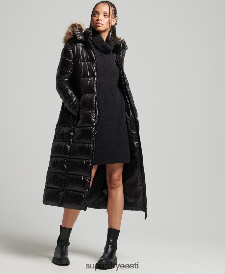 Superdry naised mägi fuji shine õngejada jope B2LT43562 Riietus must