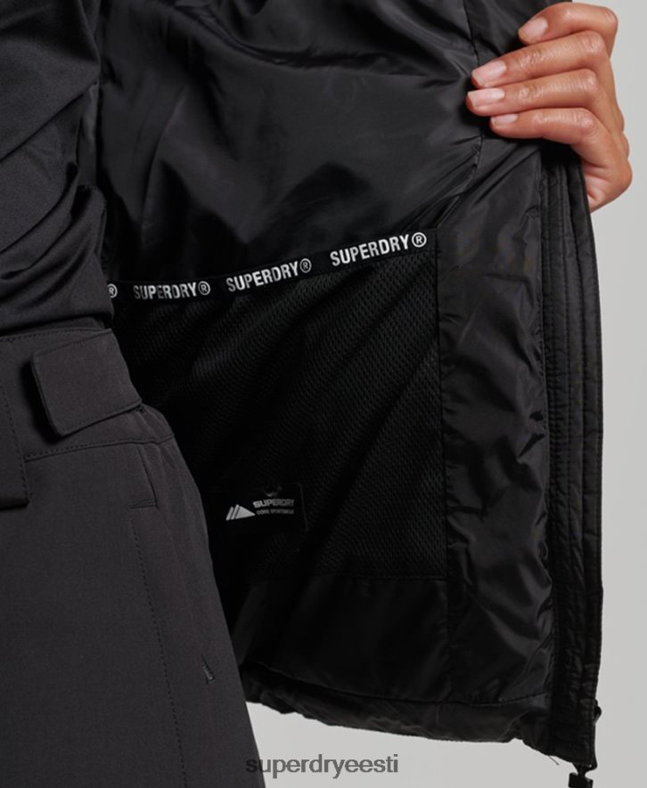 Superdry naised mägi kapuutsiga fuji luxe jope B2LT45504 Riietus must