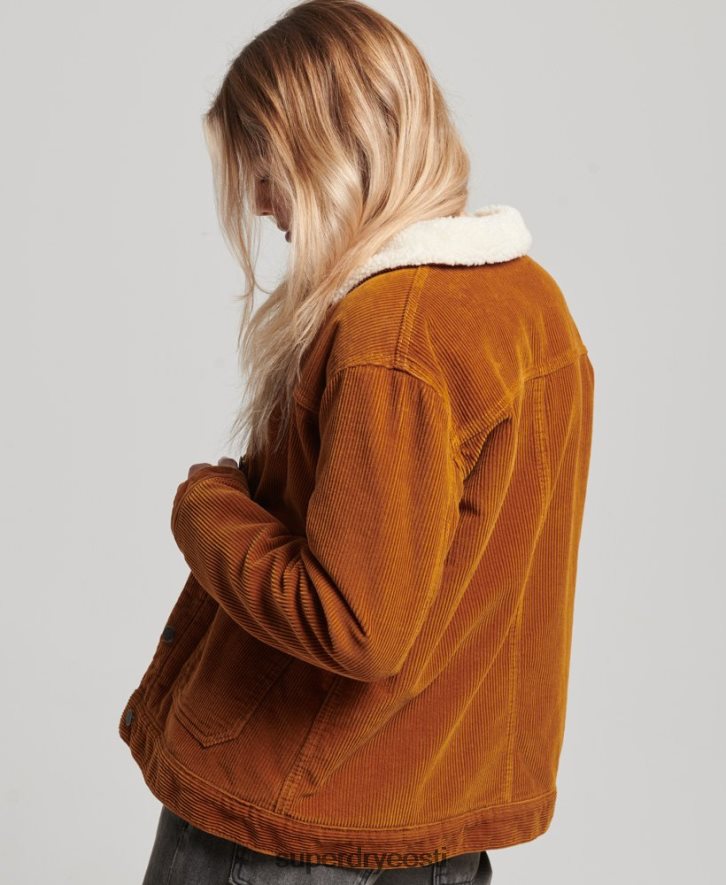 Superdry naised nööri tööriiete jope B2LT43696 Riietus oranž