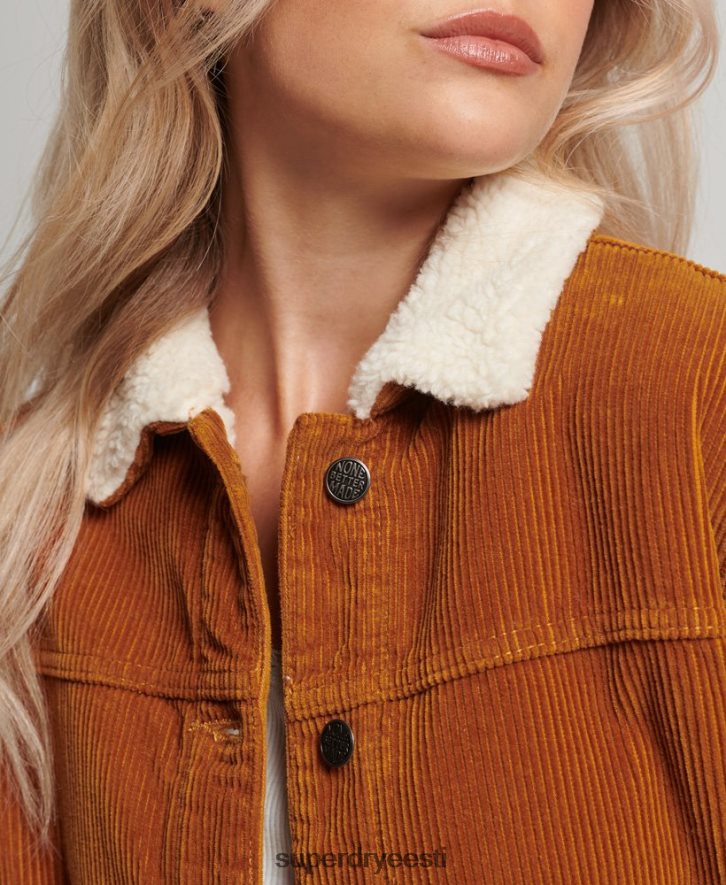 Superdry naised nööri tööriiete jope B2LT43696 Riietus oranž