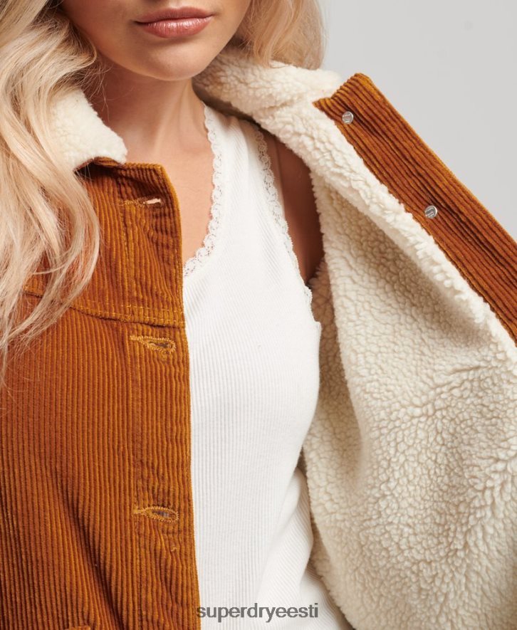 Superdry naised nööri tööriiete jope B2LT43696 Riietus oranž