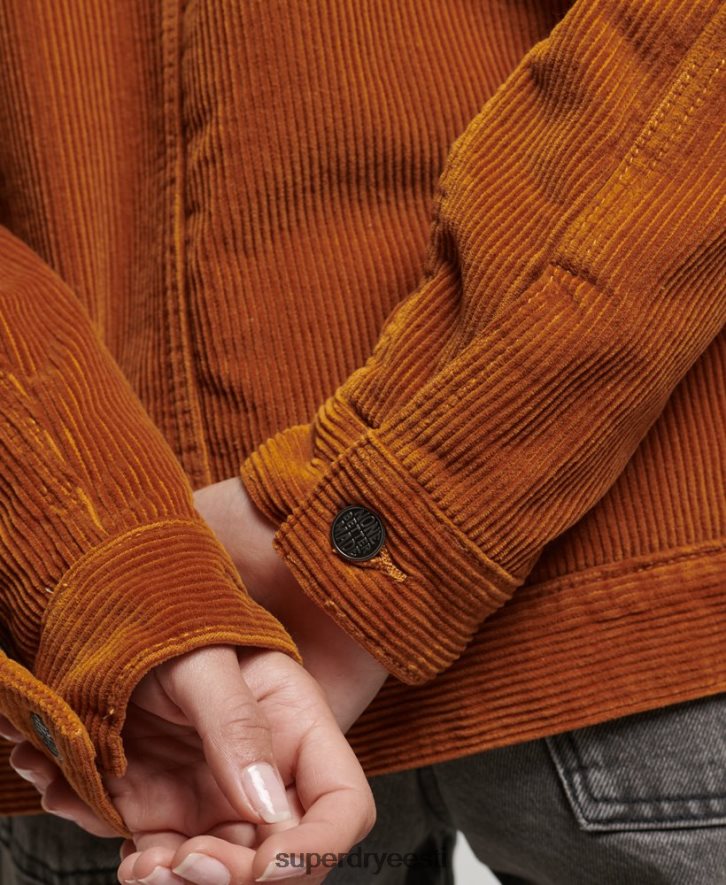 Superdry naised nööri tööriiete jope B2LT43696 Riietus oranž