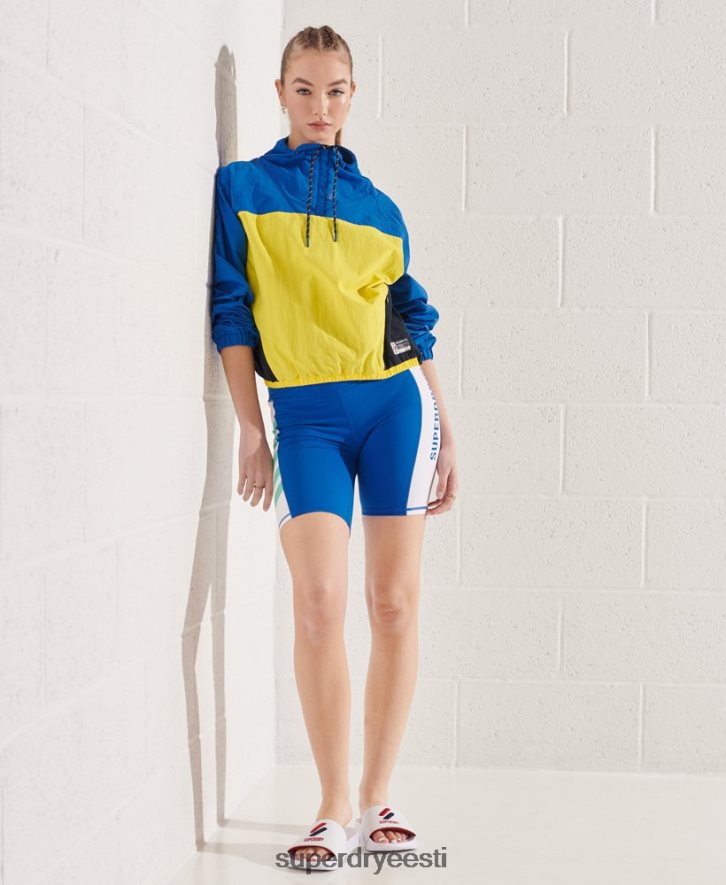 Superdry naised pea kohal kärbitud rööbastee jope B2LT45706 Riietus sinine