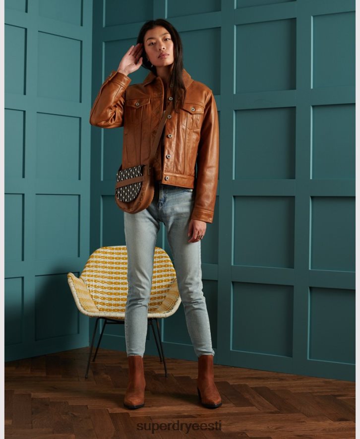 Superdry naised piiratud koguses kuiv nahktagi B2LT43757 Riietus tan