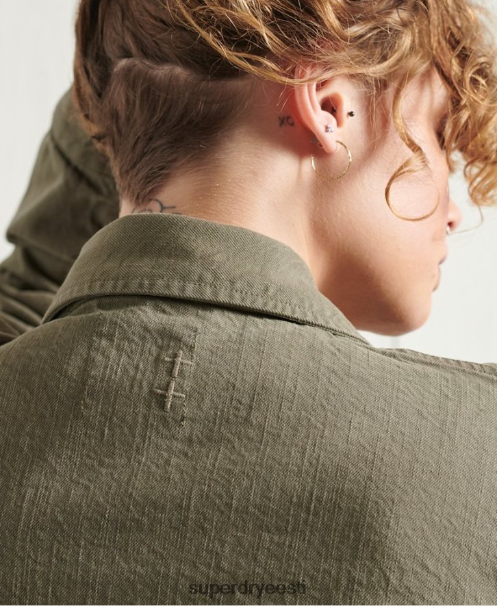 Superdry naised piiratud väljalaskega kuiv artist jope B2LT45690 Riietus khaki