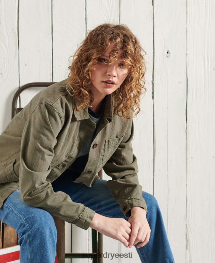 Superdry naised piiratud väljalaskega kuiv artist jope B2LT45690 Riietus khaki