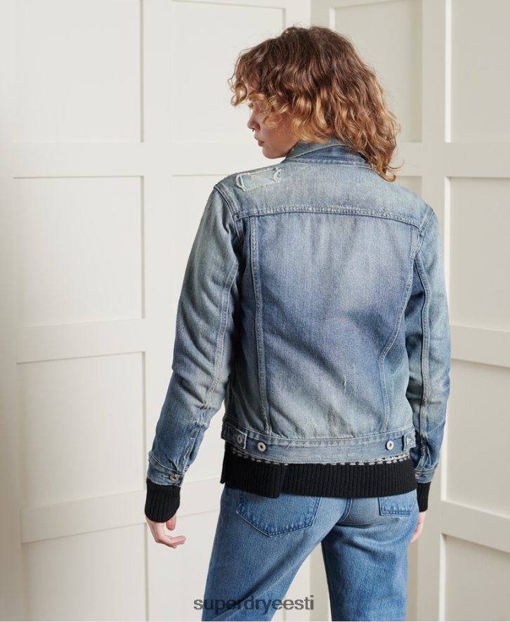 Superdry naised piiratud väljalaskega kuiv jaapani autojuhi jope B2LT43841 Riietus helesinine