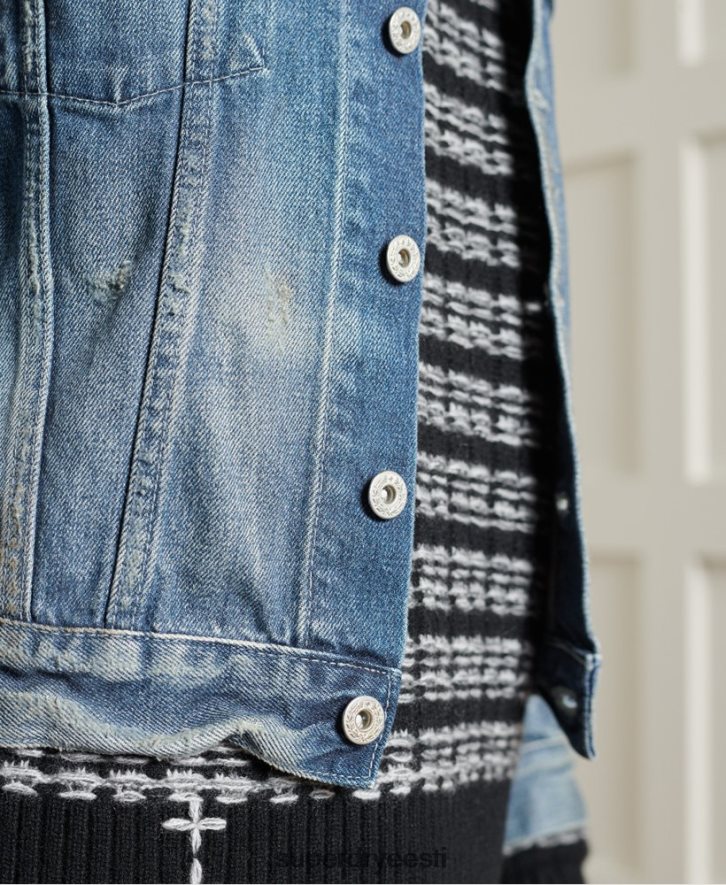 Superdry naised piiratud väljalaskega kuiv jaapani autojuhi jope B2LT43841 Riietus helesinine