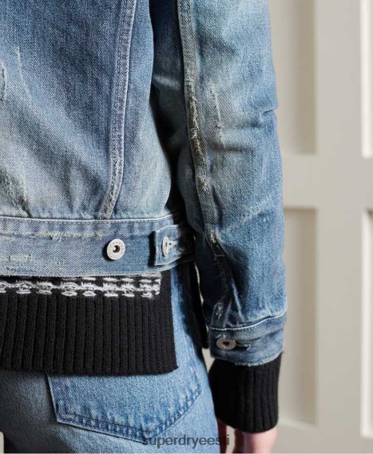 Superdry naised piiratud väljalaskega kuiv jaapani autojuhi jope B2LT43841 Riietus helesinine