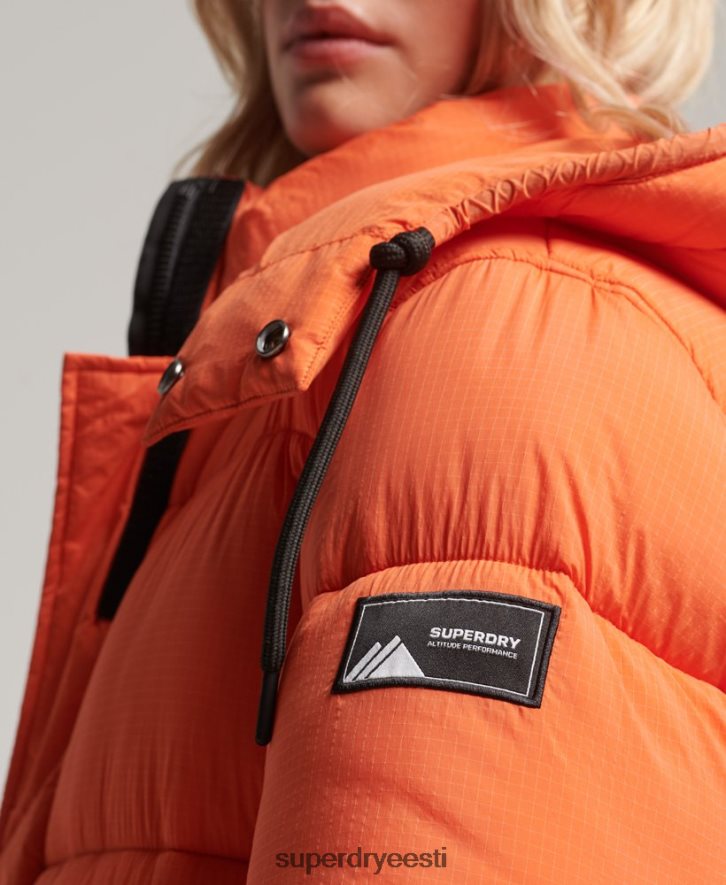 Superdry naised ripstop õngejada puhvis jope B2LT43789 Riietus oranž