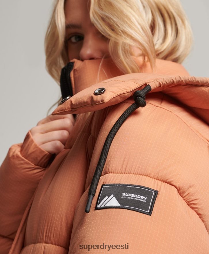 Superdry naised ripstop õngejada puhvis jope B2LT45506 Riietus oranž