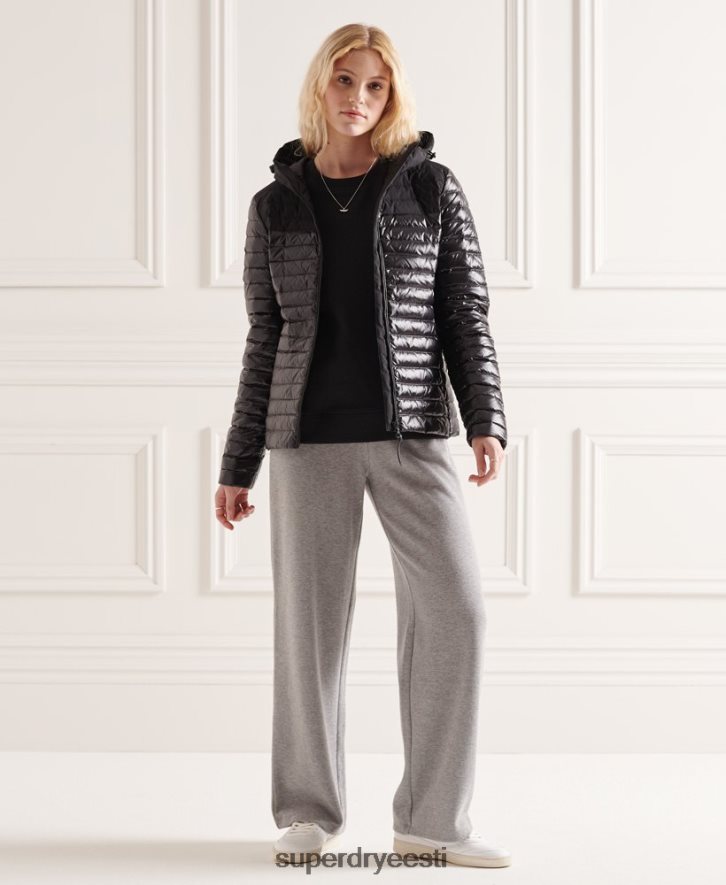 Superdry naised stuudio kontrastse südamikuga sulejope B2LT45710 Riietus must