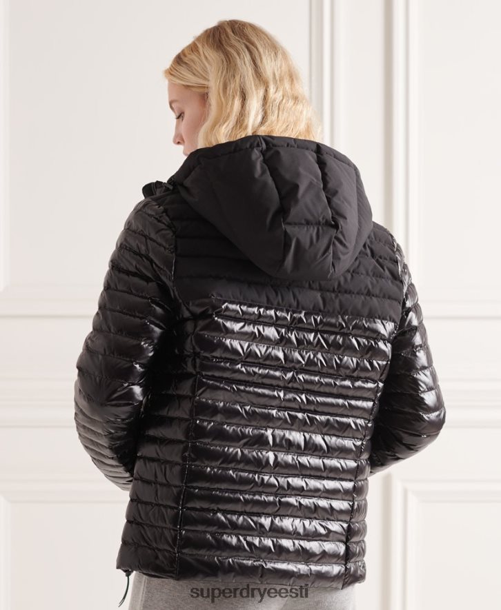 Superdry naised stuudio kontrastse südamikuga sulejope B2LT45710 Riietus must