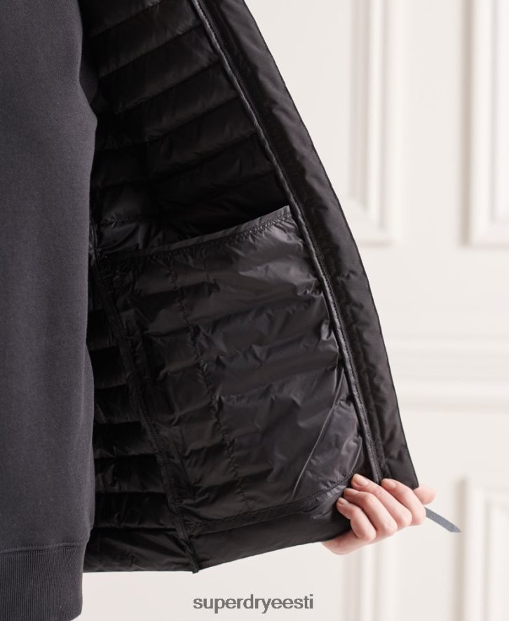 Superdry naised stuudio kontrastse südamikuga sulejope B2LT45710 Riietus must