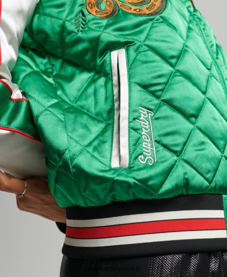 Superdry naised suika bomber jope B2LT43543 Riietus roheline